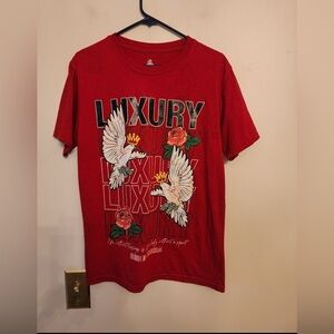 LAUNDER Bailey Savage Hustle Graffiti Luxury Graphic Tee Red T-Shirt Men's med